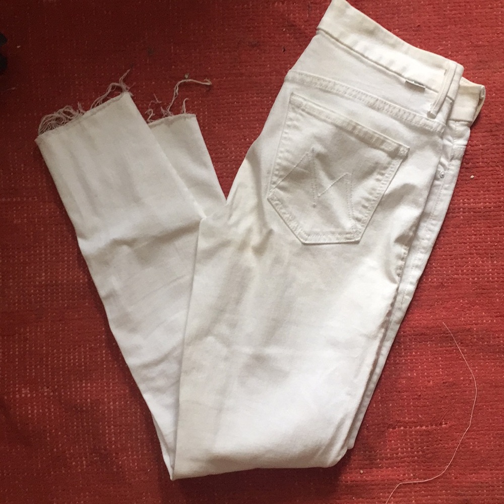 MOTHER white jeans